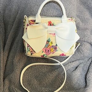 Betsey Johnson White Floral Mini Bag